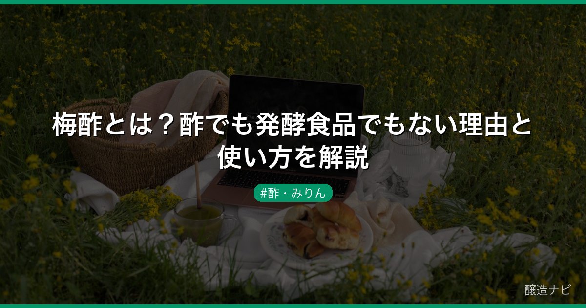 梅酢とは？酢でも発酵食品でもない理由と使い方を解説